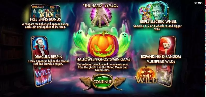 Halloween Wins 2 Red Rake Gaming Slots - Main Screen Reels