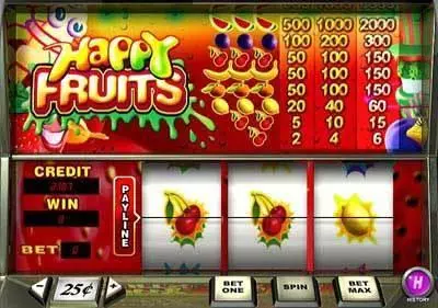 Happy Fruits PlayTech Slots - Main Screen Reels