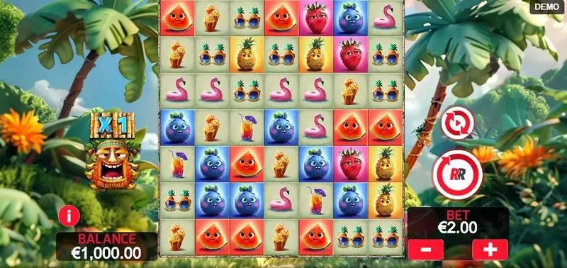 Hawaiitopia Red Rake Gaming Slots - Main Screen Reels