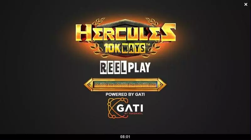 Hercules 10K WAYS ReelPlay Slots - Introduction Screen