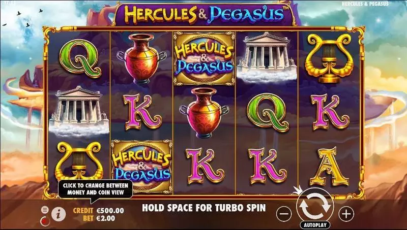 Hercules and Pegasus Pragmatic Play Slots - Main Screen Reels