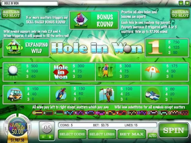 Hole in Won Rival Slots - Info and Rules