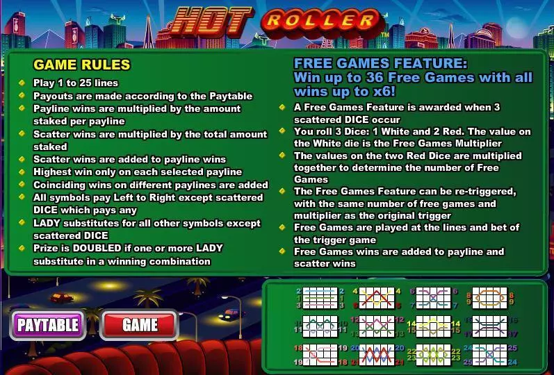 Hot Roller WGS Technology Slots - Info and Rules