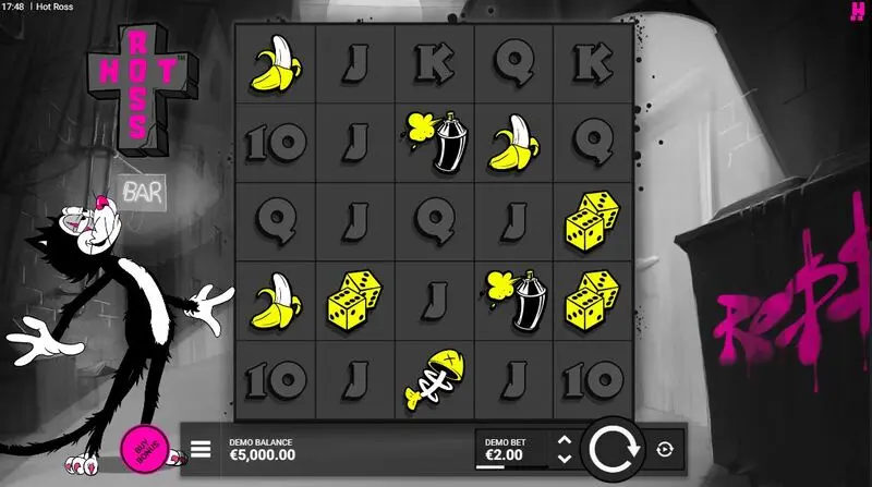 Hot Ross Hacksaw Gaming Slots - Main Screen Reels