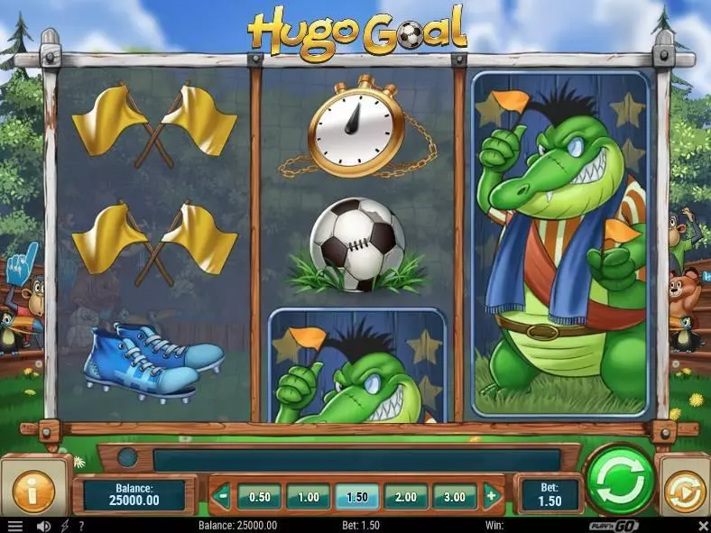 Hugo Goal Play'n GO Slots - Main Screen Reels