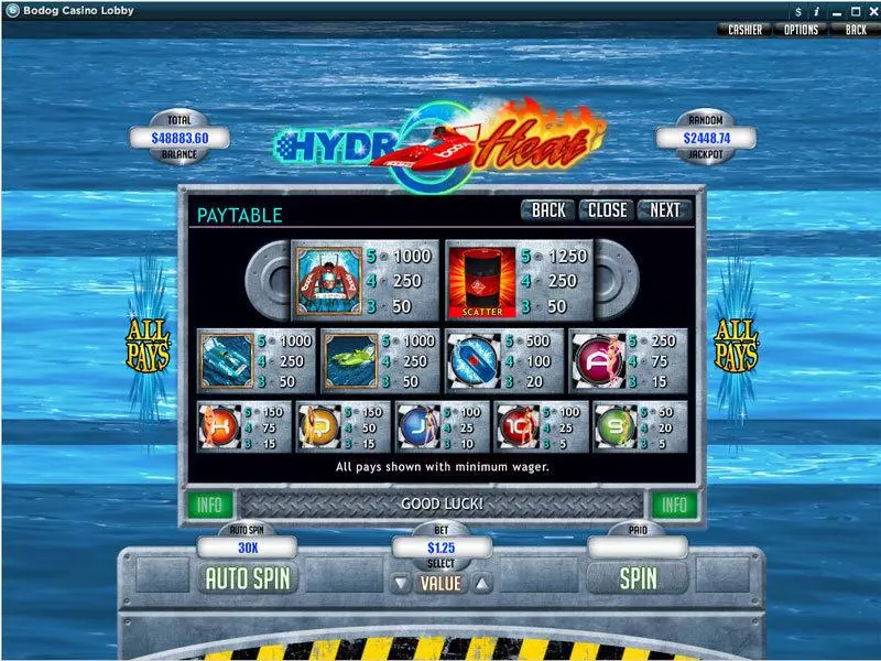 Hydro Heat RTG Slots - Info and Rules