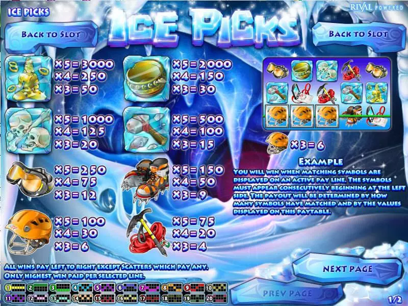 Ice Picks Rival Slots - Info and Rules