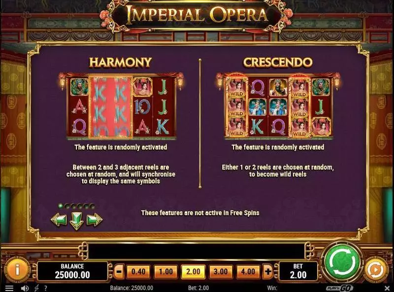 Imperial Opera Play'n GO Slots - Bonus 1