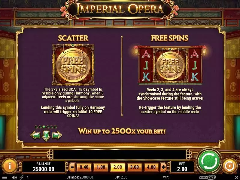 Imperial Opera Play'n GO Slots - Free Spins Feature