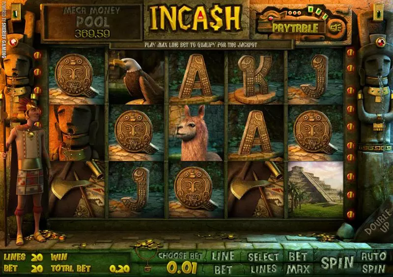 InCa$h Sheriff Gaming Slots - Main Screen Reels