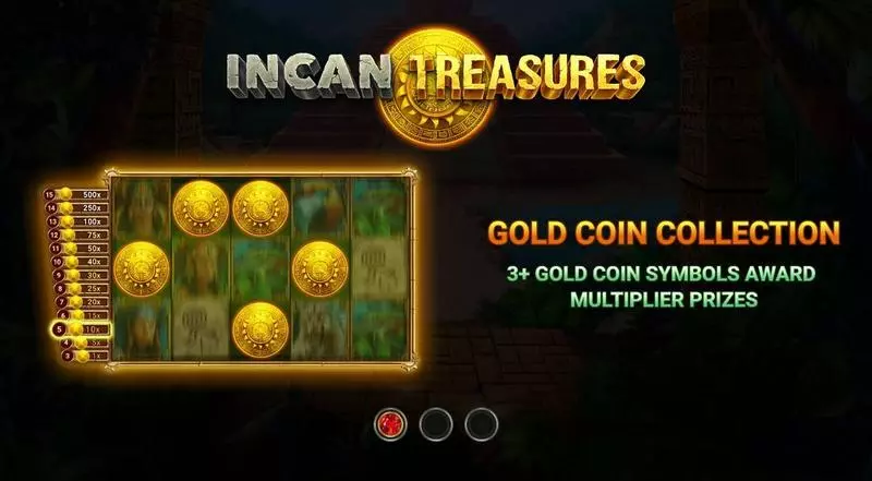 Incan Treasures Wizard Games Slots - Introduction Screen