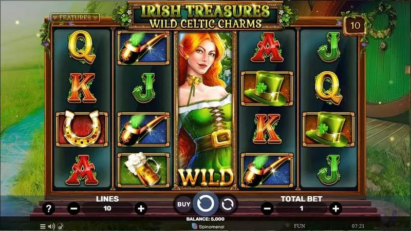 Irish Treasures – Wild Celtic Charms Spinomenal Slots - Main Screen Reels