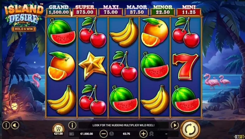 Island Desire - Hold & Win BetSoft Slots - Main Screen Reels