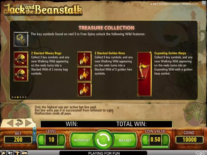 Jack and the Beanstalk NetEnt Slots - Bonus 1