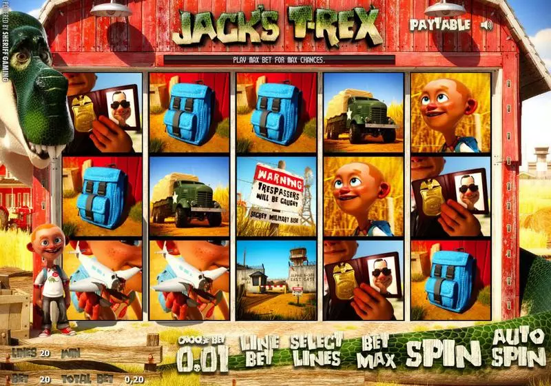 Jack's T-Rex Sheriff Gaming Slots - Info and Rules