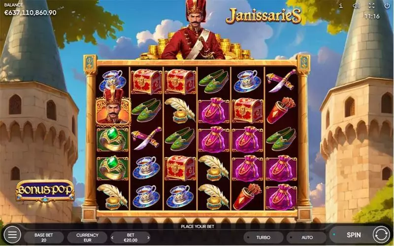 Janissaries Endorphina Slots - Main Screen Reels