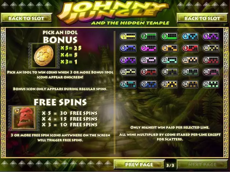 Johnny Jungle Rival Slots - Bonus 1