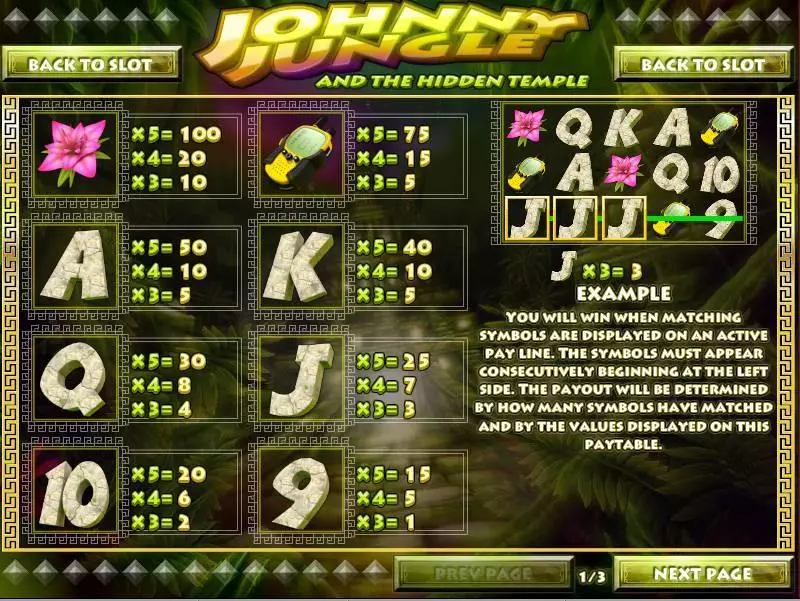 Johnny Jungle Rival Slots - Info and Rules