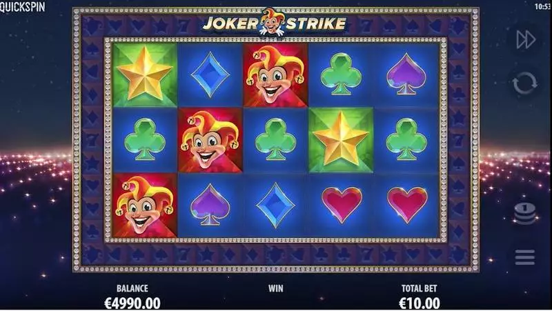 Joker Strike Quickspin Slots - Main Screen Reels