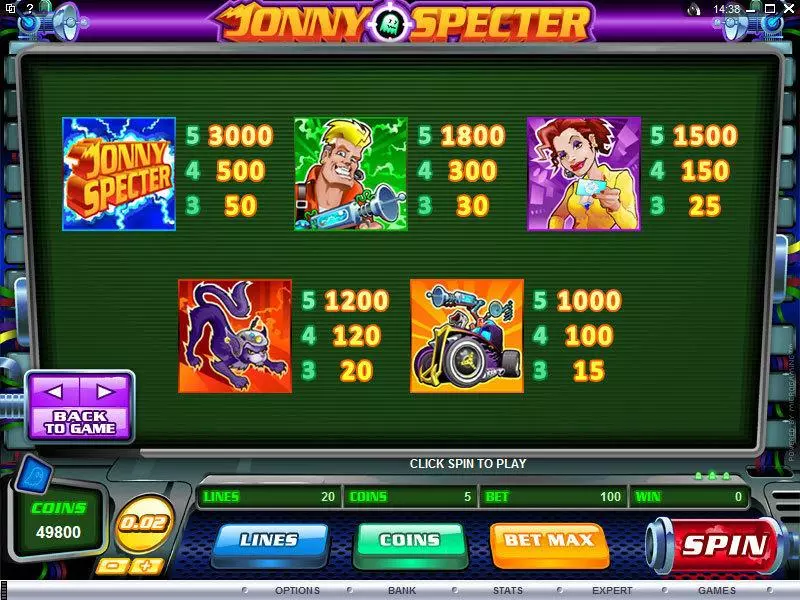 Jonny Specter Microgaming Slots - Info and Rules