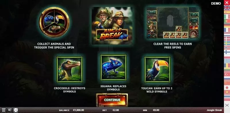 Jungle Break Red Rake Gaming Slots - Info and Rules