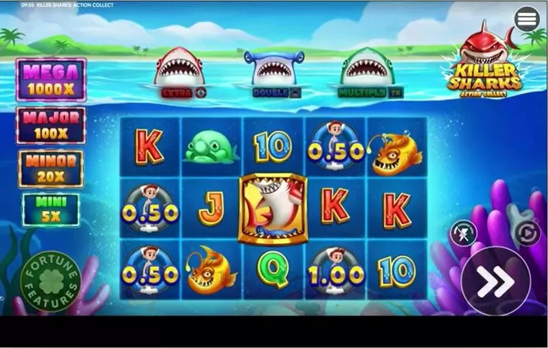 Killer Sharks  Slots - Main Screen Reels