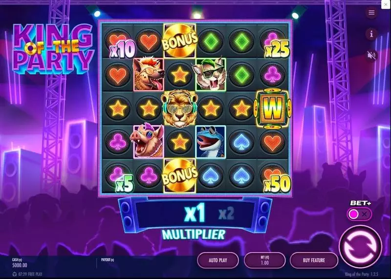 King of the Party Thunderkick Slots - Main Screen Reels