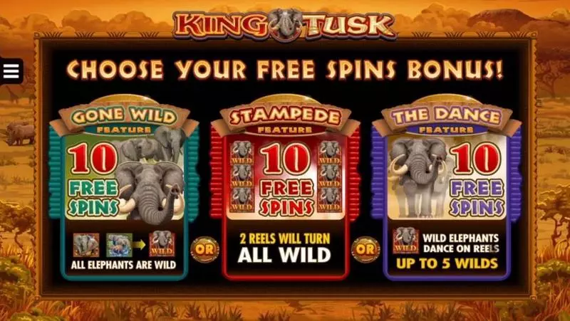 King Tusk Microgaming Slots - Free Spins Feature