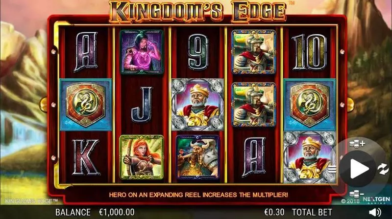 Kingdom's Edge NextGen Gaming Slots - Main Screen Reels