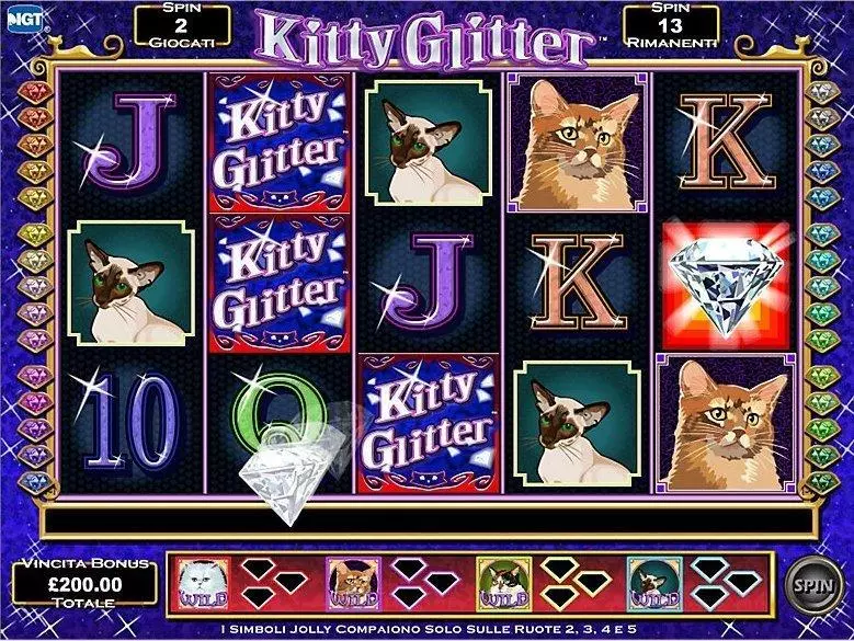 Kitty Glitter IGT Slots - Introduction Screen
