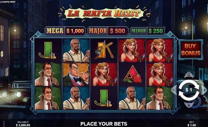 La Mafia Heist Wizard Games Slots - Main Screen Reels