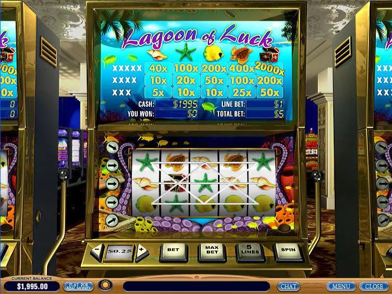 Lagoon of Luck PlayTech Slots - Main Screen Reels