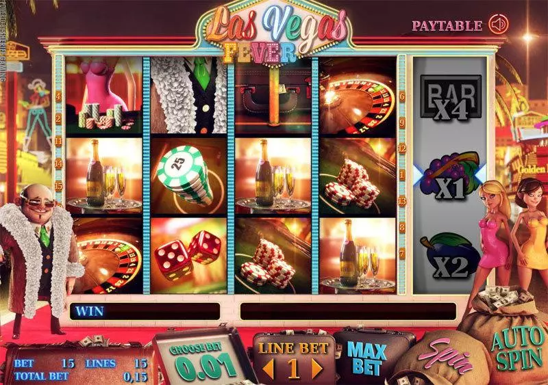 Las Vegas Fever StakeLogic Slots - Main Screen Reels