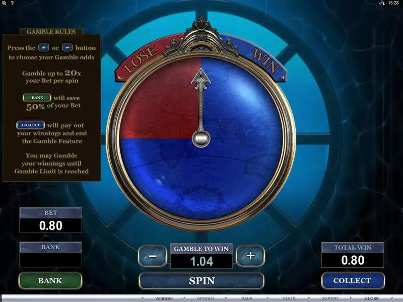 Leagues of Fortune Microgaming Slots - Gamble Screen