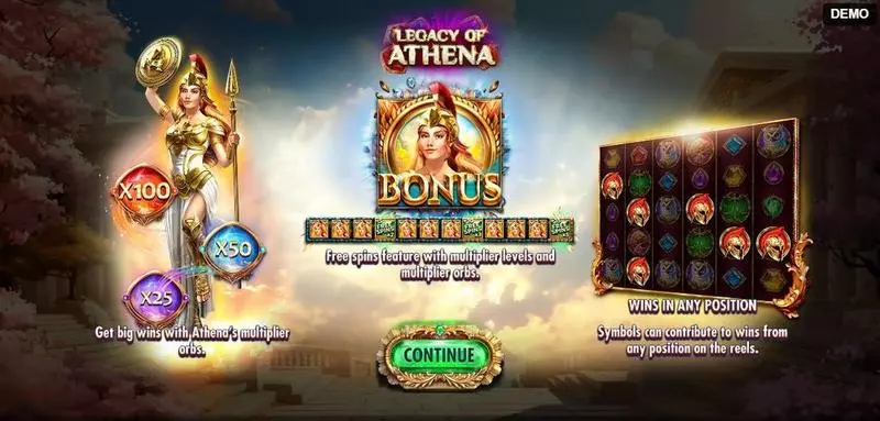 Legacy of Athena Red Rake Gaming Slots - Info and Rules