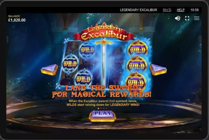 Legendary Excalibur Red Tiger Gaming Slots - Info and Rules