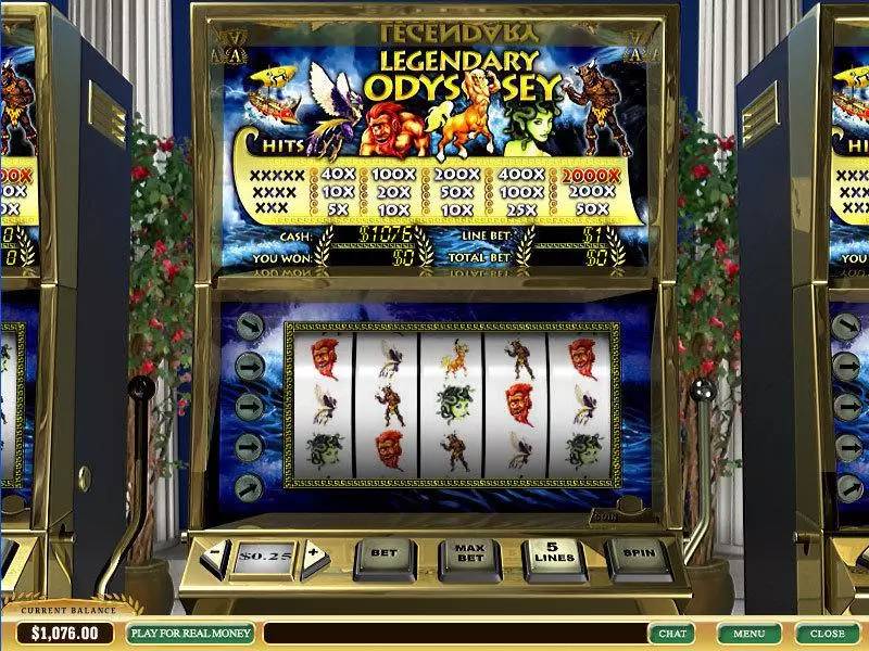 Legendary Odyssey PlayTech Slots - Main Screen Reels