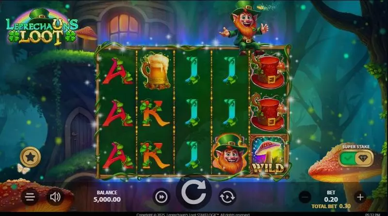 Leprechaun’s Loot StakeLogic Slots - Main Screen Reels