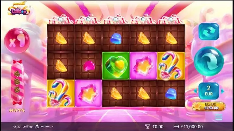 Lollipop AvatarUX Slots - Main Screen Reels