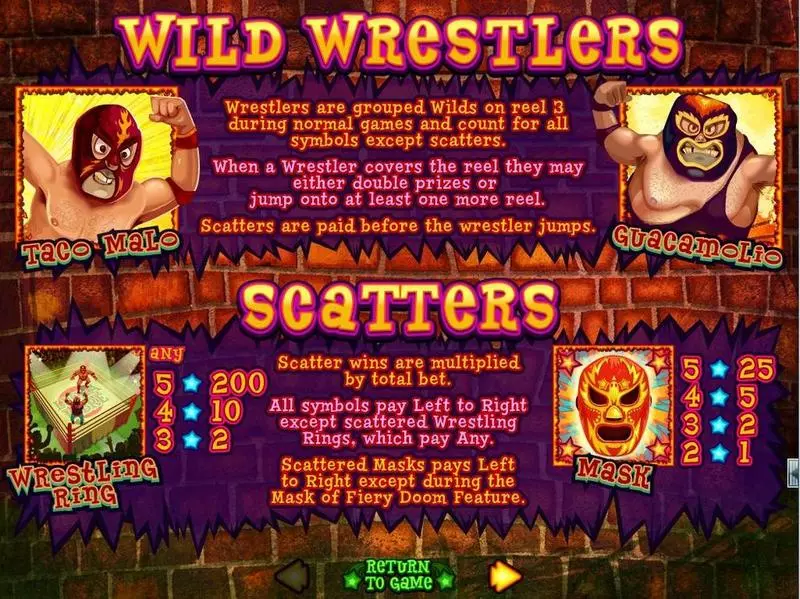 Lucha Libre RTG Slots - Info and Rules