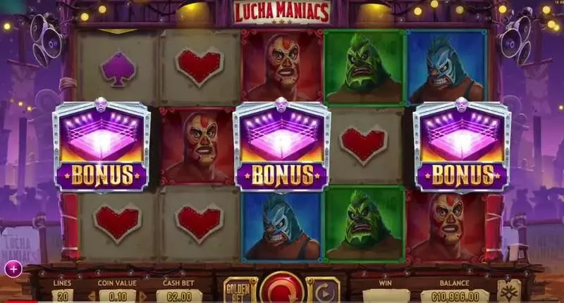 Lucha Maniacs Yggdrasil Slots - Bonus 1