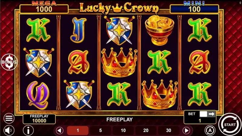 Lucky Crown Hold and Win 1Spin4Win Slots - Main Screen Reels