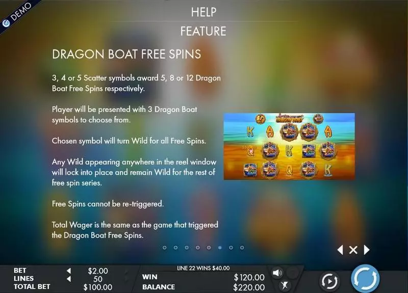 Lucky Dragon Boat Genesis Slots - Info and Rules