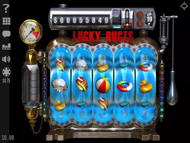 Lucky Ducts Slotland Software Slots - Main Screen Reels