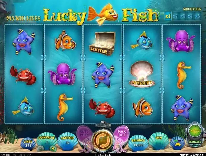 Lucky Fish Wazdan Slots - Main Screen Reels
