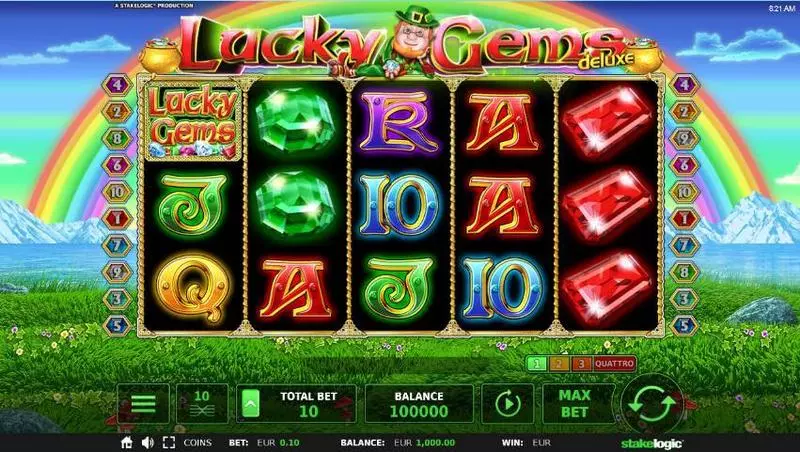 Lucky Gems Deluxe StakeLogic Slots - Main Screen Reels