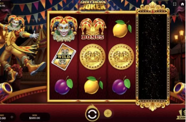 Lucky Golden Joker Dragon Gaming Slots - Main Screen Reels