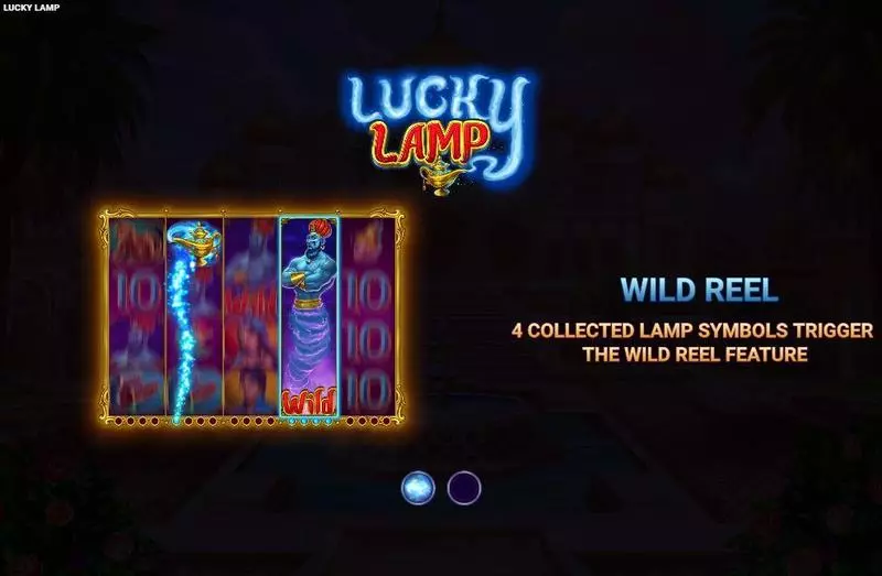 Lucky Lamp Wizard Games Slots - Introduction Screen
