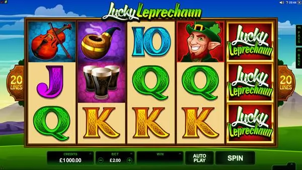 Lucky Leprechaun Microgaming Slots - Main Screen Reels