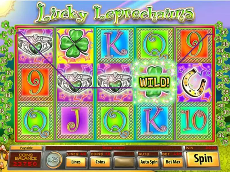 Lucky Leprechauns Saucify Slots - Main Screen Reels
